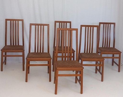 Set of 6 Dining Chairs by Mario Marenco for Mobilgirgi, 70s 