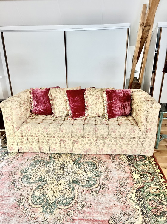 Klassisches englisches 3-Sitzer-Sofa – Textile (photo 3 of 13)