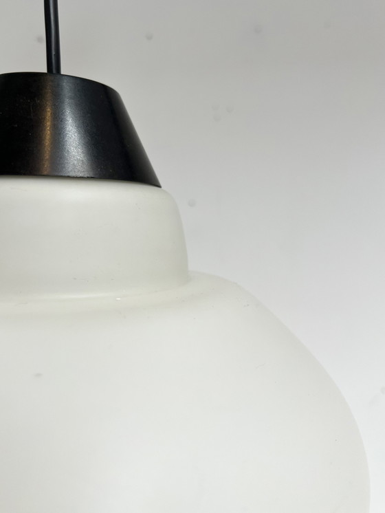 Image 1 of Round Opal Glass Ceiling Lamp by Philips, 1950's