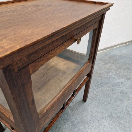 Antique Tea Cabinet Wine Cabinet Minibar – Liquor cabinets, Glass, Wood (photo 4 of 15)