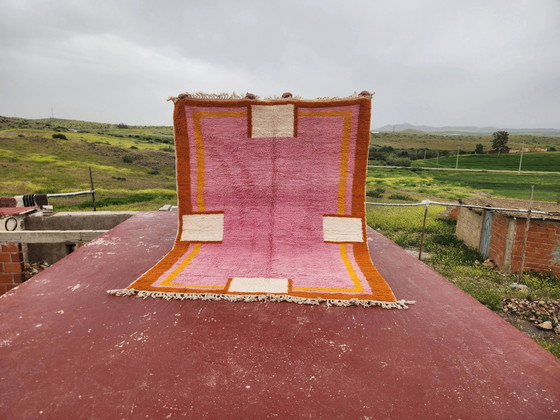 Large pink Berber rug 290x210 cm thick Handmade – Bohemian chic style – Rugs & carpets, Wool, Cotton, Modern (photo 3 of 10)