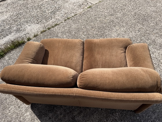 B&B Italia Tweezits Bank Bruin – 2 zitsbanken, Textile, Vintage (photo 9 of 17)