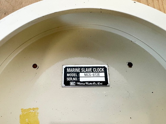 Image 1 of Vintage beige MRC scheepswandklok, jaren 70