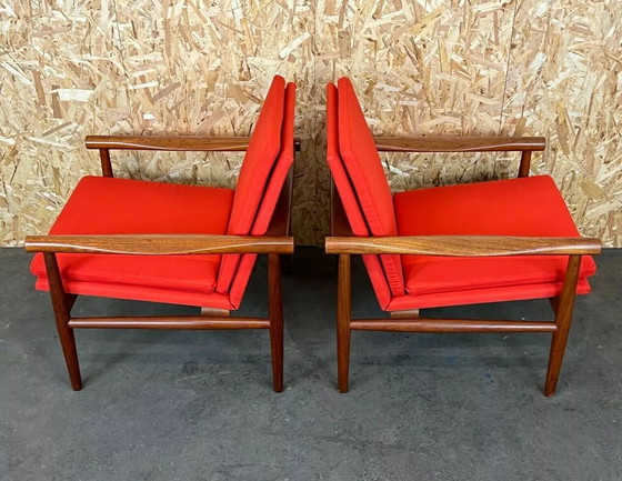 Image 1 of 2x 60's 70's Teak Easy Chair Fauteuil Kai Lyngfeld Larsen Søborg Møbler Danish 60s