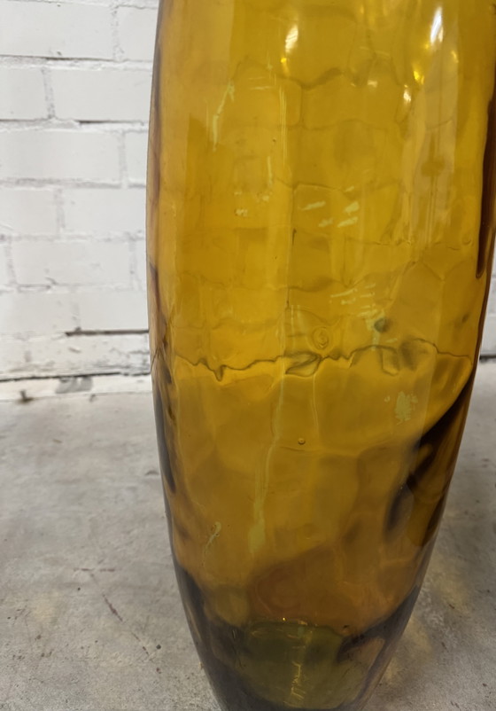 Image 1 of Vase Retro Xxl Jaune d'Espagne 100 X 20 Verre