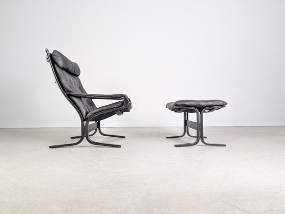 Image 1 of Siesta Armchair Westnofa Vestlandske Ingmar Relling Ottoman Vintage