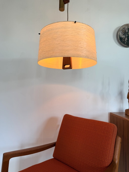 Lampada a sospensione vintage a contrappeso, Temde Leuchten anni '60 – hanglampen, Wood, Plastic (photo 2 of 15)