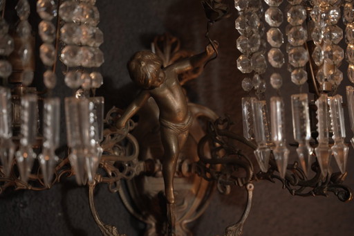 Bronze-colored Angel wall lamp