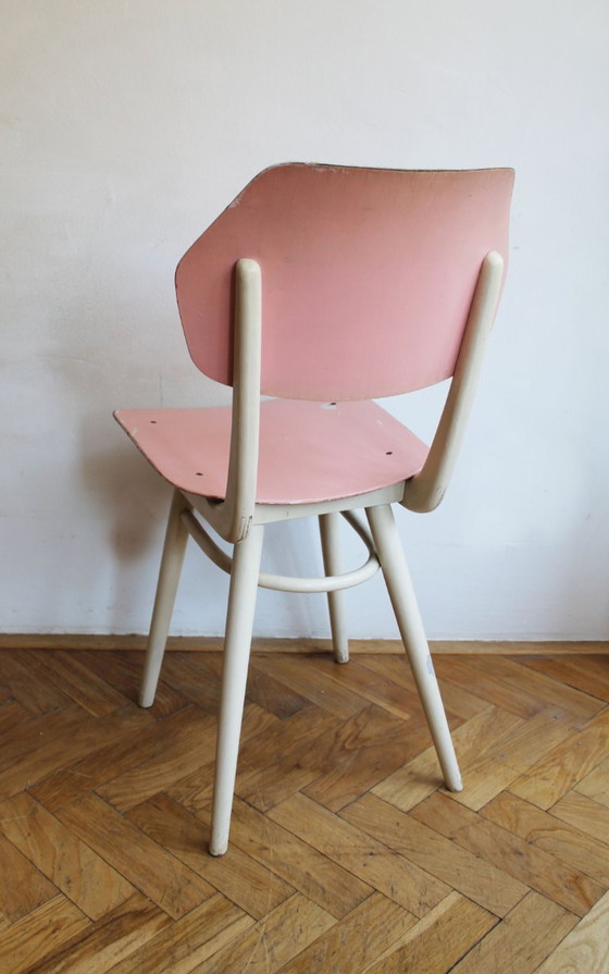 Set di 6 sedie da pranzo TON | Finitura originale color pastello | 1964 – Wood (photo 15 of 46)