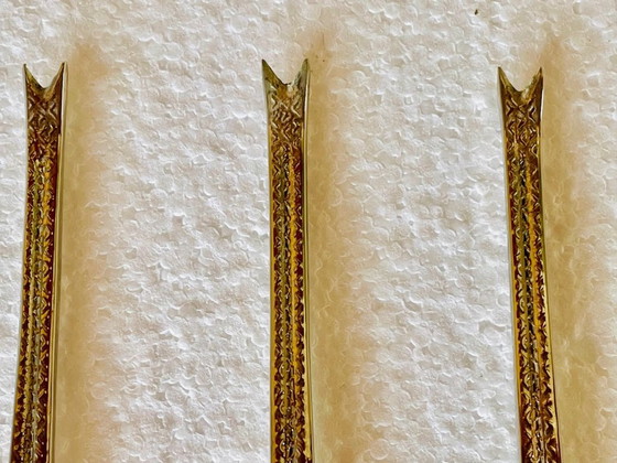 Image 1 of Vintage, Silver-Plated Lobster Forks & Cracker by Silea, Set of 7