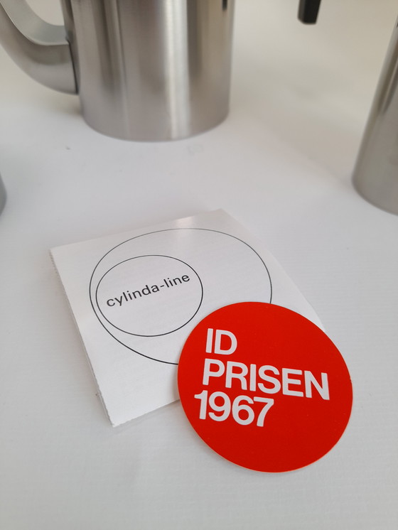 Image 1 of New Arne Jacobsen Coffee Maker, Creamer and Sugar Set for Stelton