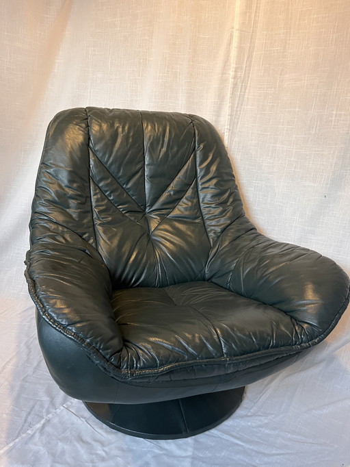 Fauteuil en cuir vintage