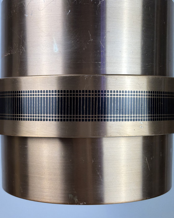 Image 1 of Vintage Doria Hanglamp, jaren '70, Mid Century Modern, Duitsland, jaren '70, Messing metaal Koper, Ruimtetijdperk, Brutalisme, D