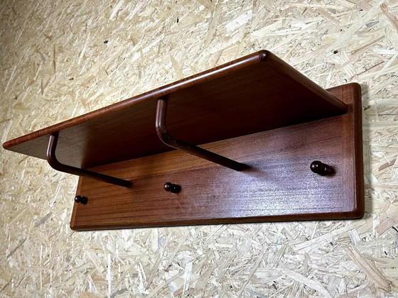 Image 1 of 60er 70er Jahre Garderobe Wandgarderobe Teak von Vildbjerg Møbelfabrik Denmark