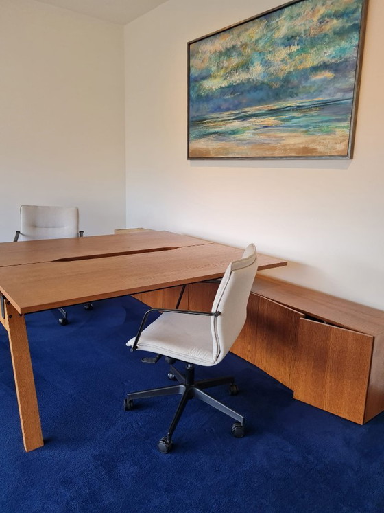 Image 1 of Design-Büromöbelset: Schreibtische (4+2), Stühle (4+2+Lounge), Sofa+Teppich. Teilweise reduziert!