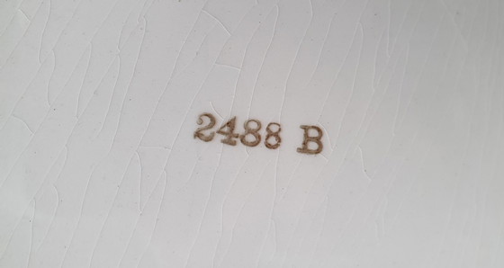 Image 1 of Vassoio con piastrelle e bordo in metallo decoro Art Déco