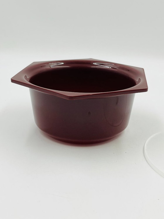 Image 1 of Set of 8 vintage Dupont Belgium hexagonal pots