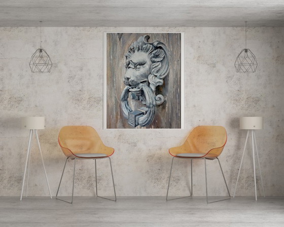 Original Oil Painting Contemporary Art Symbolism Door Knock - You Will Open – Paintings & Drawings, Canvas (photo 3 of 5)