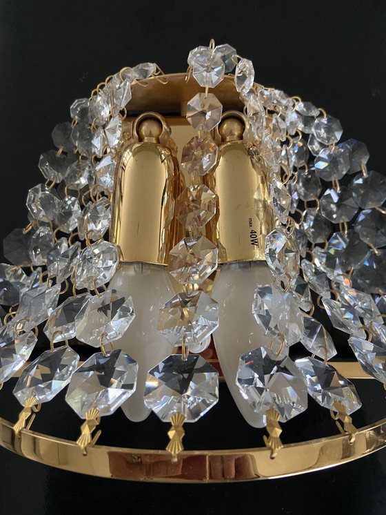 Image 1 of Vintage ‘70 strass wandlamp