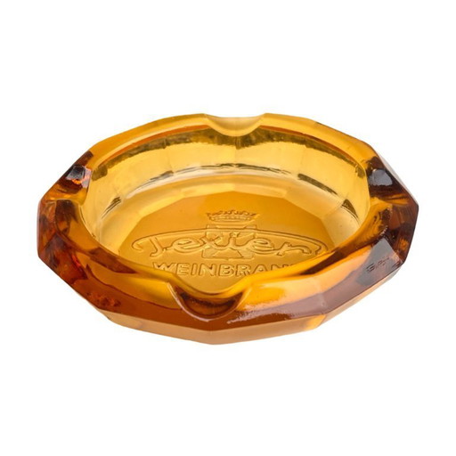 Texier Weinbrand Werbe-Glasaschenbecher, Deutschland, 1970er Jahre.