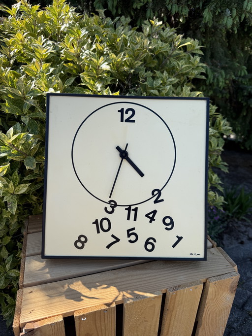 Vintage Surrealist Clock Falling Numbers