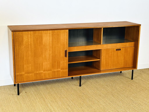 Tall Scandinavian teak sideboard, 1960s