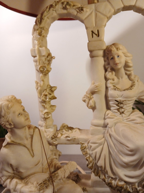 Rare lampe traversante en oxolyte Giuseppe Armani l arte nel mondo Florence 50 cm Capodimonte (photo 12 of 15)