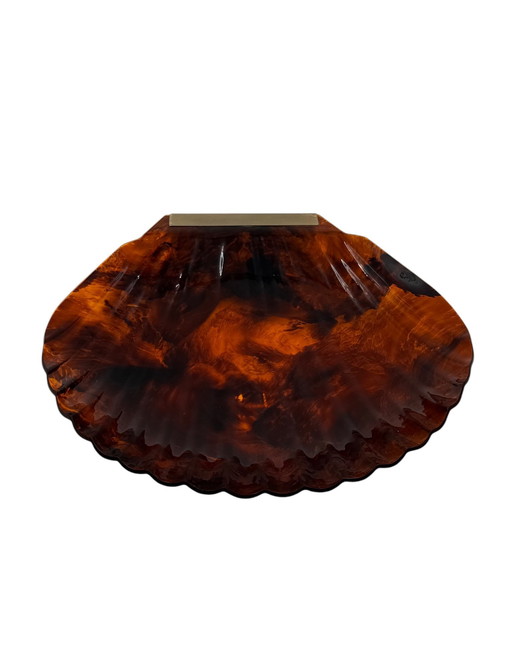 Hollywood Regency Shell Shaped Centerpiece, Italy 1970s