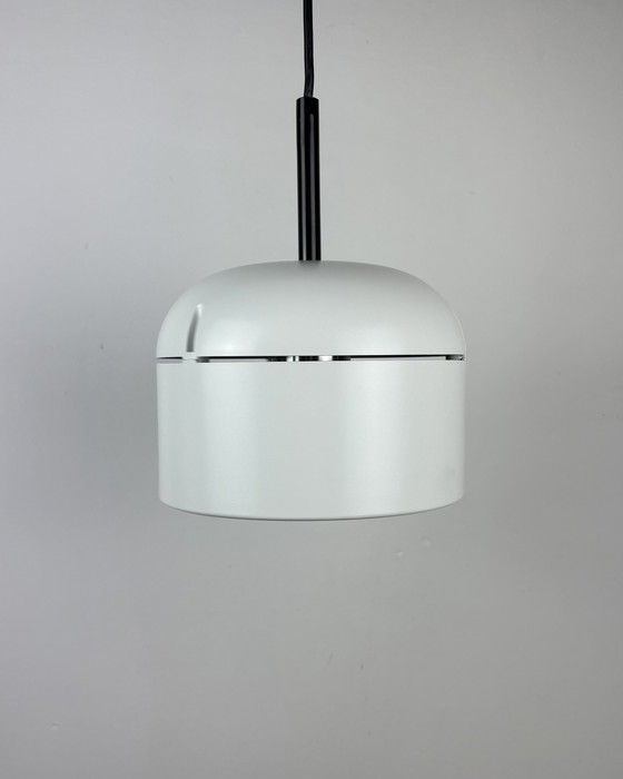 Image 1 of Staff Leuchten Arnold Berges Duo Matte white Vintage Pendant Lamp, Space Age, 70s, Mid Century, Industrial design, Germany 1970s