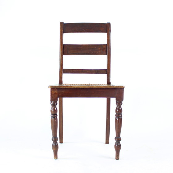 Image 1 of Chaise en bois et en rotin, Tchécoslovaquie, années 1910