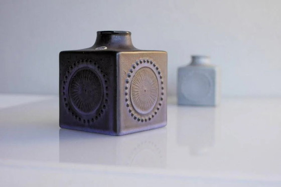 Image 1 of Mid-century Scandinavian modern art pottery vases in ceramic by Göran Andersson for Upsala Ekeby, Sweden, 1970s, set of 2