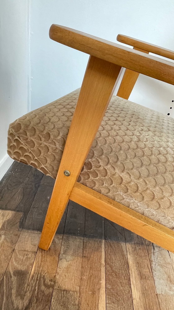 Image 1 of Paire FAUTEUILS MANUCERE Pieds Compas VINTAGE