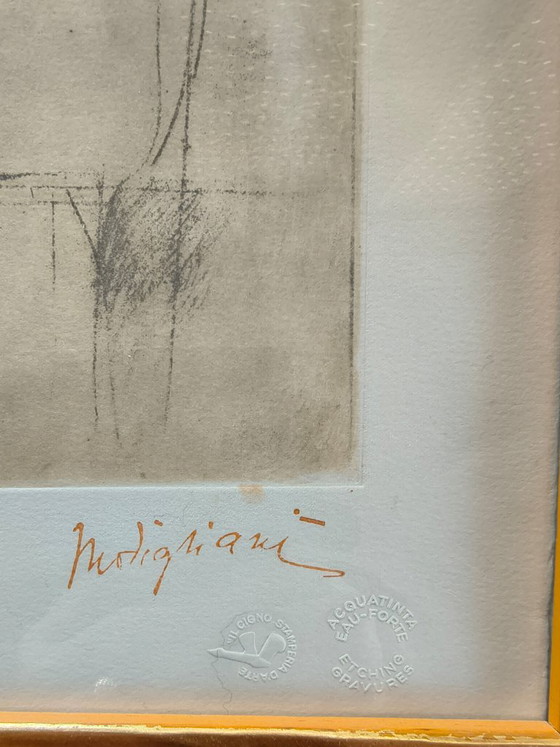 ESTAMPE DE MODIGLIANI – Objets d'art, Verre, Papier (photo 5 of 5)