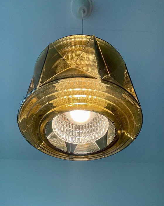 Image 1 of Carl Fagerlund hanger van amberglas voor Orrefors, jaren 60 — Scandinavisch modern