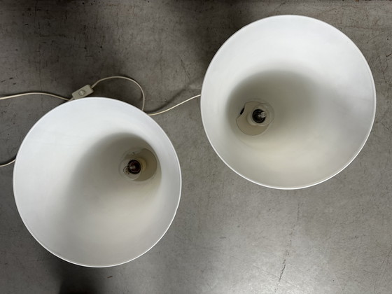 Image 1 of 2x vintage opaline vase lamps