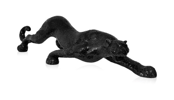 Image 1 of ADM Design Glas-Beton Sculptuur Zwarte Panter - Nieuw in originele verpakking