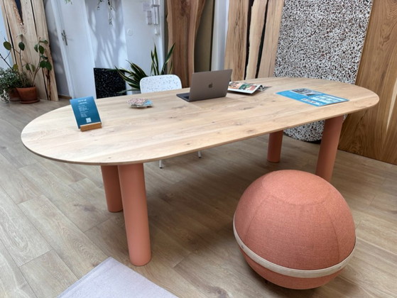 For Me Lab Saturne Tisch - Holzterrazzo und Rosametall – Esstische, Wood, Organic Modern (photo 3 of 5)