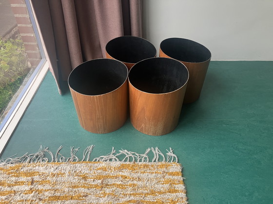 Image 1 of 4x Papier peint en teck style Mid-Century, Mallod, Grande-Bretagne