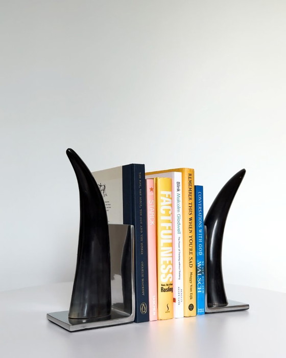 Image 1 of Serre-livres en corne de vache naturelle