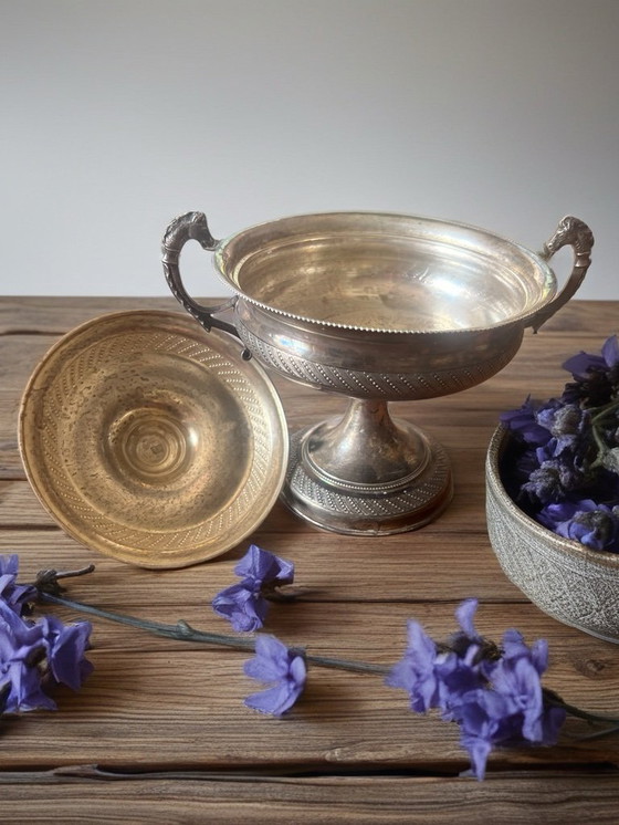 Image 1 of Sucrier ancien en argent 800