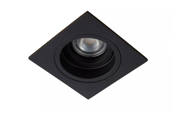 Lucide EMBED - Foco Empotrable Cuadrado - Negro - GU10 – Metal (photo 3 of 4)