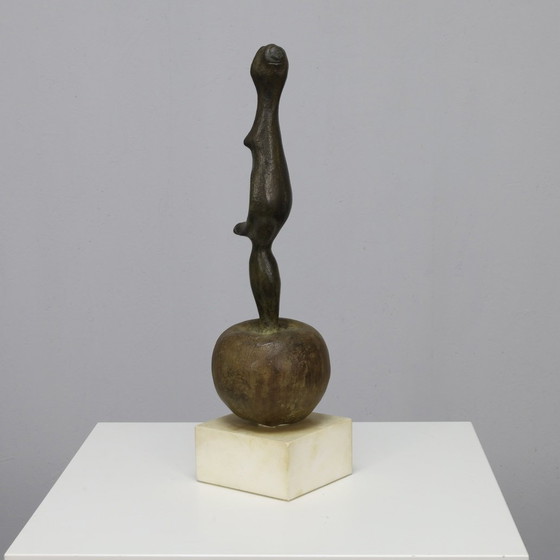 Image 1 of Sculpture Female Figure on Apple by Godfried Pieters