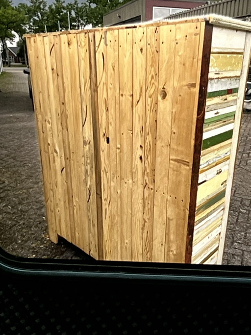 Solid reclaimed wood cabinet