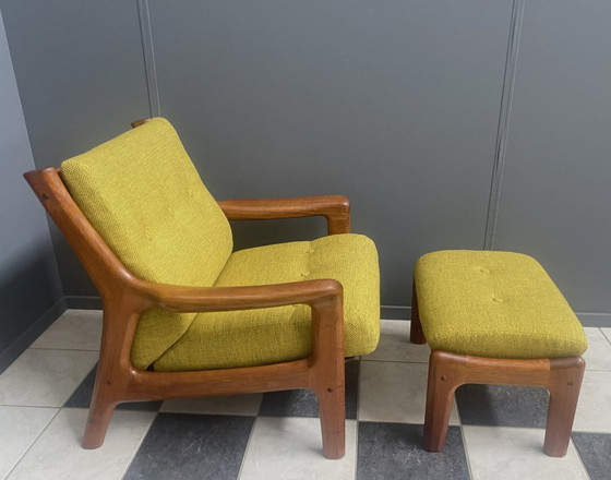 Image 1 of Fauteuil + Hocker Gustav Thams pour A/S Vejen Danemark 1960