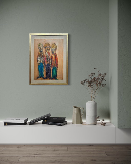 Tony Venneman (XX) - trois figures, 1969. Art brut