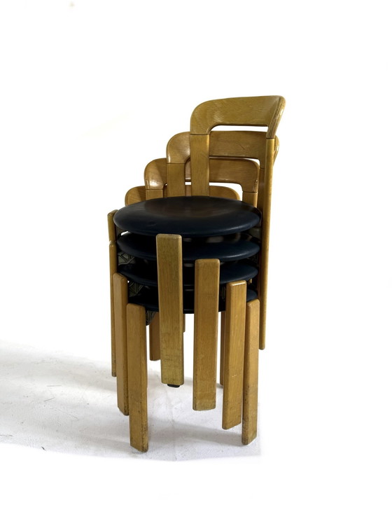 Image 1 of 4x Chaise Bruno Rey modèle 33, Kusch & co '70