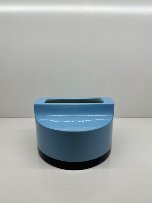 Fischietto Sifflet Vase by Ettore Sottsass for Habitat, Blue Glazed Ceramic, 1999