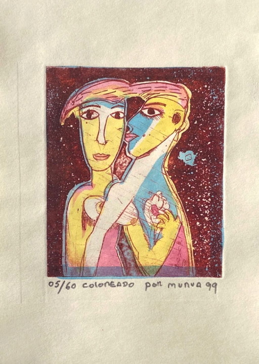 Mario MURUA Couple II Signierte Aquatinta 1999