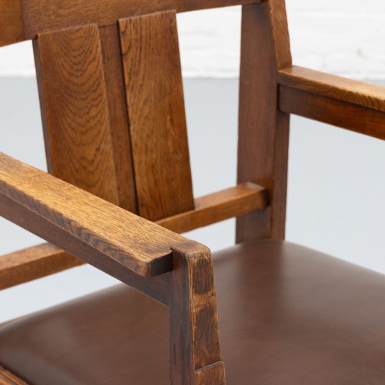 Art Deco Chair 30s – Dining chairs, Wood, Leather (photo 13 of 21)
