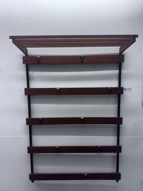 Image 1 of Scandinavian design Teak coat rack '60s